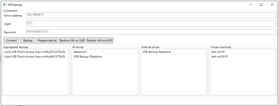 VMware ESXi Virtual Machines Backup